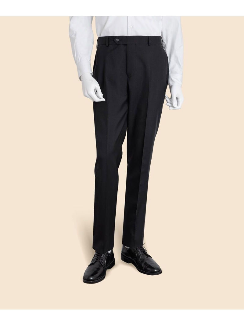 BROOKS BROTHERS 羊毛 益荒男 プレーンフロント トラウザーズ Classic ブルックス ブラザーズ ズボン下 スラックス・御召しものズボン下 黒いこと【貨物輸送無料】