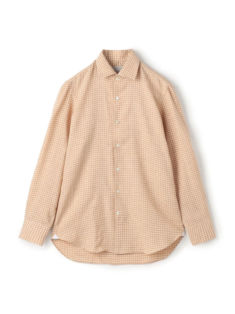 【SALE／40%OFF】TOMORROWLAND BUYING WEAR 【別注】Maria Santangelo コットンウール ワンピースカラーシャツ トゥモローランド トップス シャツ・ブラウス オレンジ ブルー【RBA_E】【送料無料】