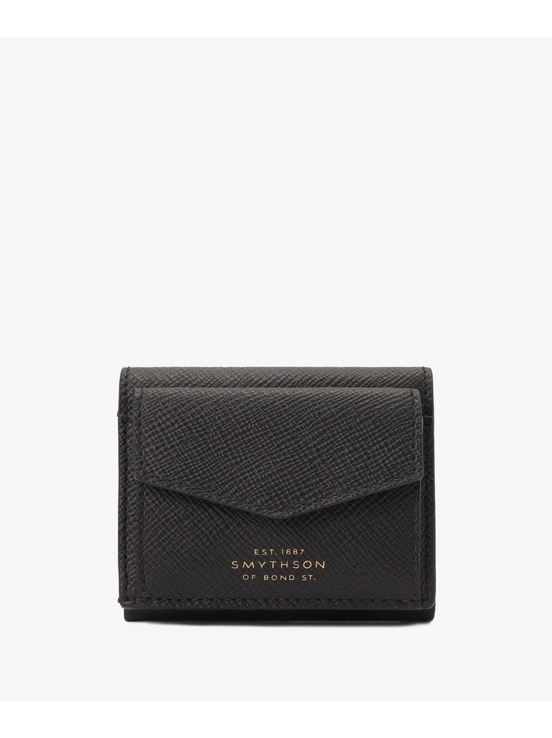 SMYTHSON 【日本限定】Panama Small Trifold Purse スマイソン 財布・ポーチ・ケース 財布 ブラック【送料無料】