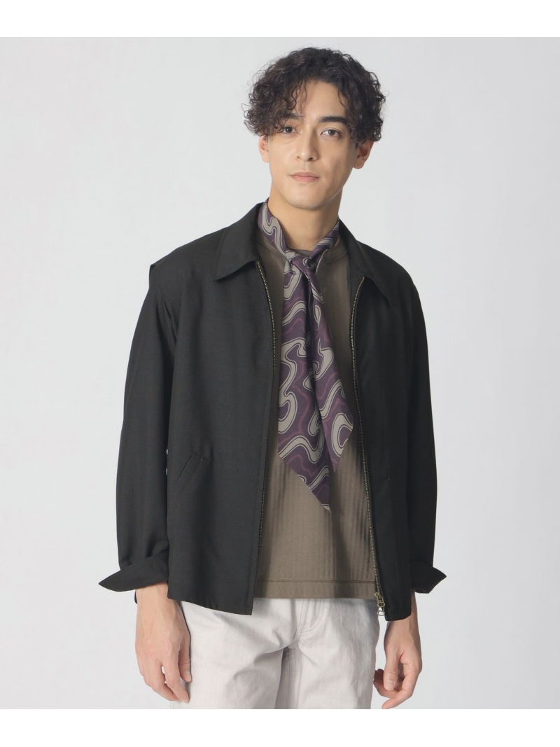 Paul Stuart 【COLLECTION LINE】フライトジャケット ポール・スチュアート ジャケット・アウター ブルゾン・ジャンパー ブラック【送料無料】