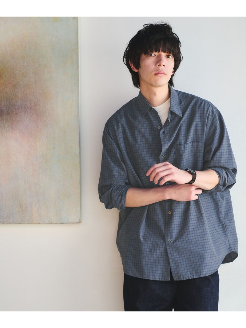UNITED ARROWS green label relaxing ナイロン 綿織物 照合のしるし ジャストルーズ 長袖 プルオーバー ユナイテッドアローズ グリーンレーベルリラクシング トップス プルオーバー・トップ パープル 薄墨色【貨物輸送無料】 メンズファッション-トップス