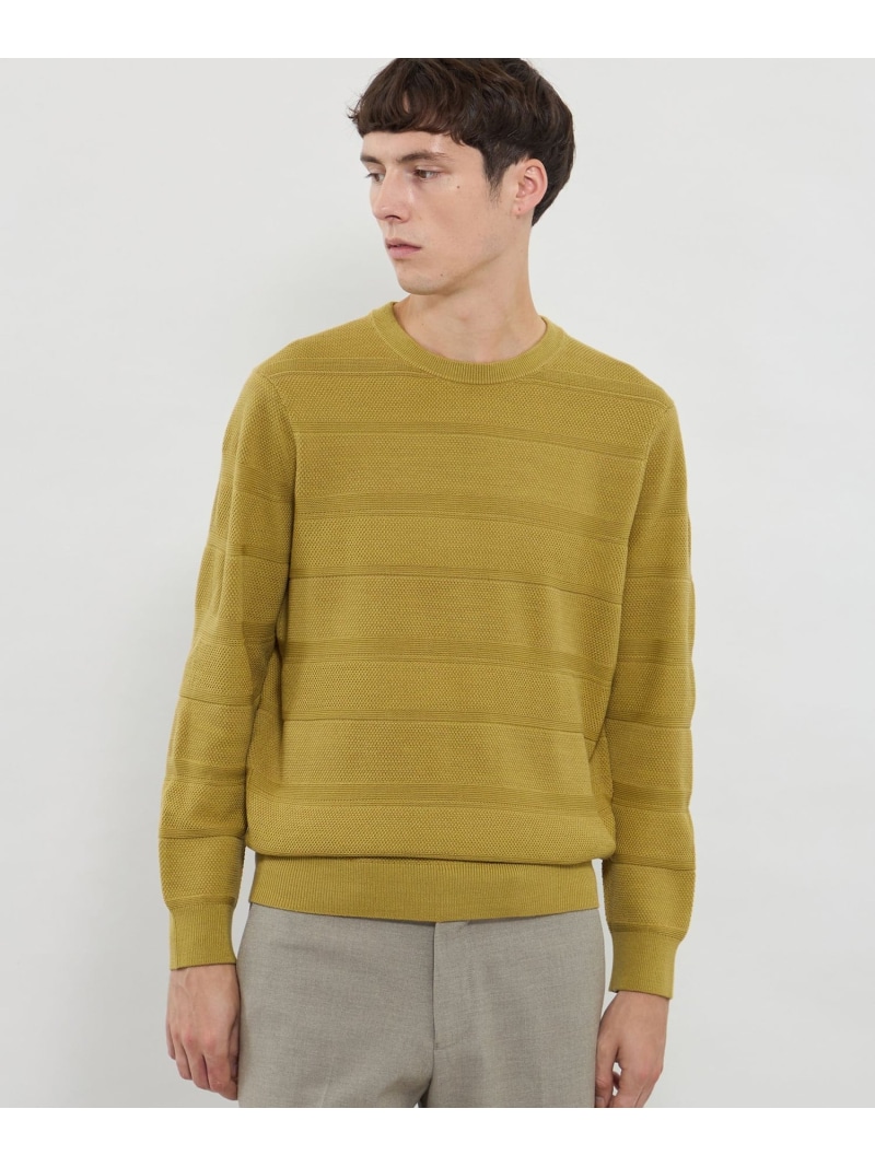 【SALE/40%OFF】MACKINTOSH LONDON リンクスボーダークルーネックニット マッキントッシュ ロンドン トップス ニット ブルー イエロー ブラウン【RBA_E】【送料無料】