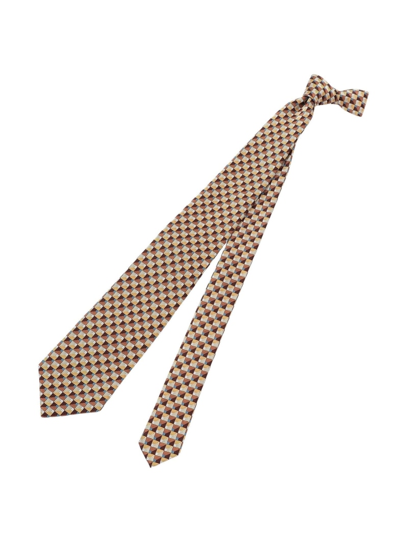 【SALE/31%OFF】Paul Stuart ネクタイ/グラデーションジオメトリック柄 ポール・スチュアート スーツ・フォーマル ネクタイ・蝶ネクタイ ネイビー イエロー【RBA_E】【送料無料】| Fashion Men