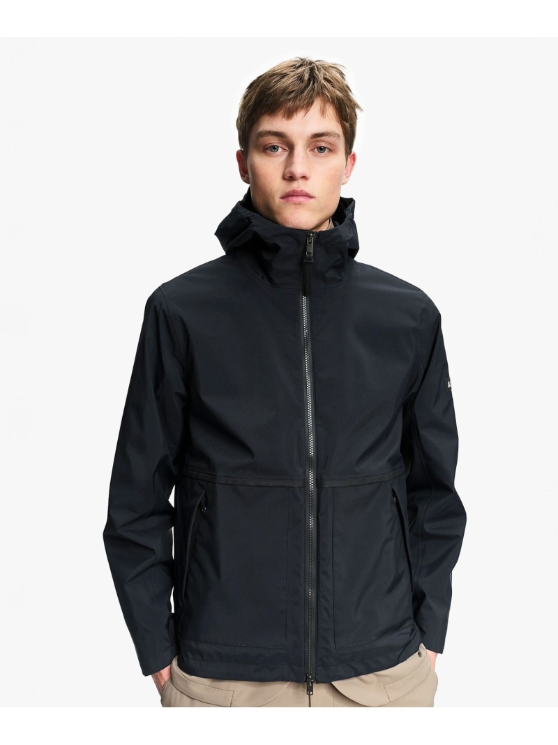AIGLE GORE-TEX ゴアテックス 防風 防水 透湿 2レイヤー ライトウェイト ショートフーデッドジャケット エーグル ジャケット・アウター マウンテンパーカー ブラック ブラウン【送料無料】