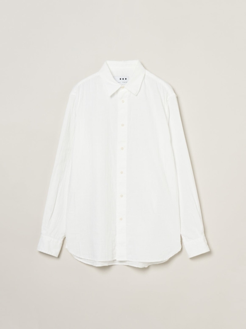 three dots Men's double gauze shirts スリードッツ トップス シャツ・ブラウス グレー ホワイト ネイビー ブルー【送料無料】