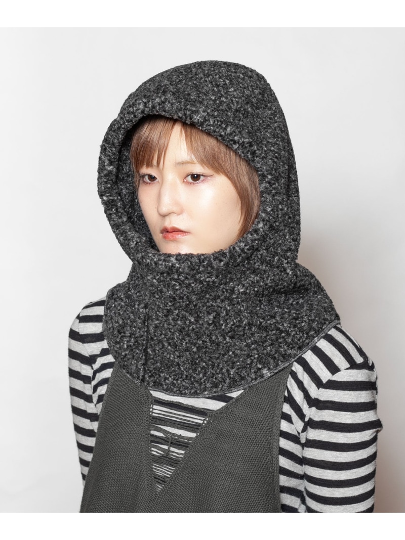 CA4LA BOA PILE HOOD カシラ 帽子 その他の帽子 グレー ブラック【送料無料】