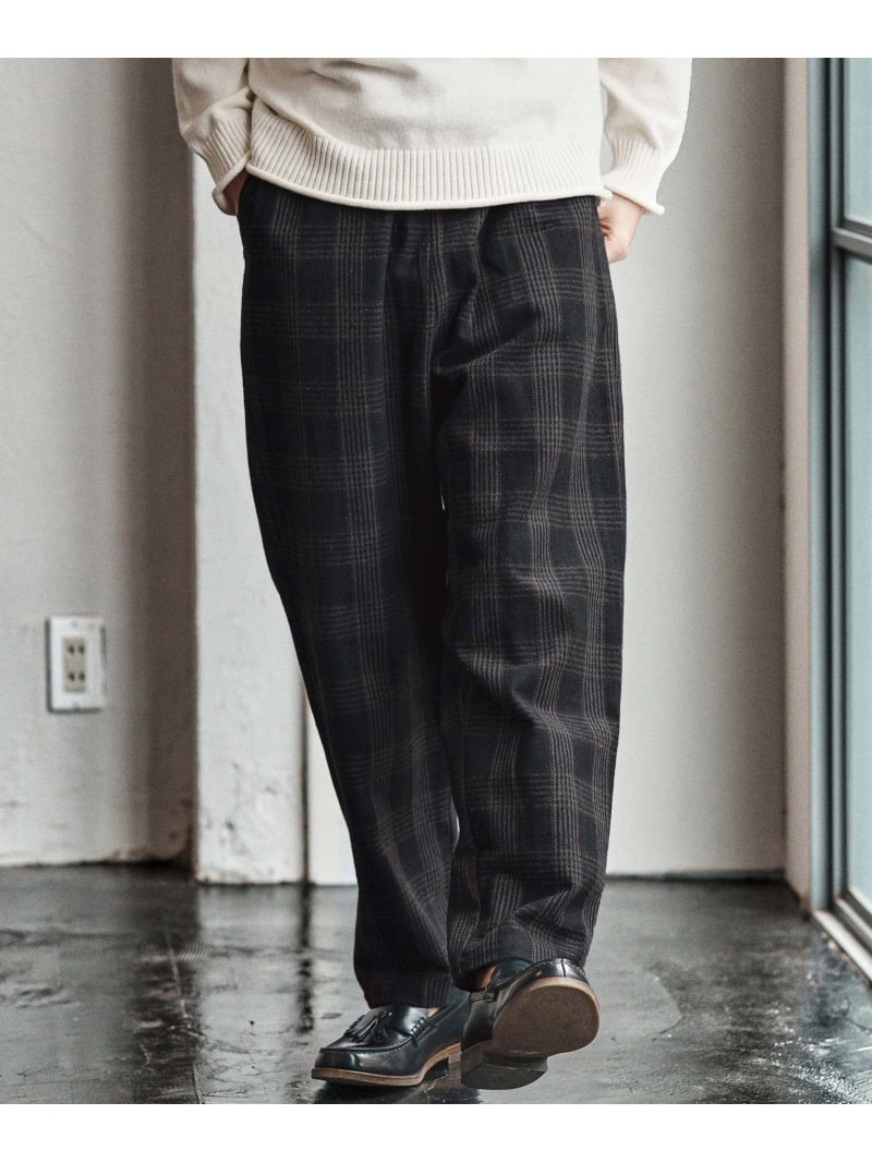 CAMBIO mp13962- Classical Check Balloon Pants チェック柄バルーンパンツ カンビオ パンツ その他のパンツ ベージュ ブラック ネイビー【送料無料】｜ Fashion Men