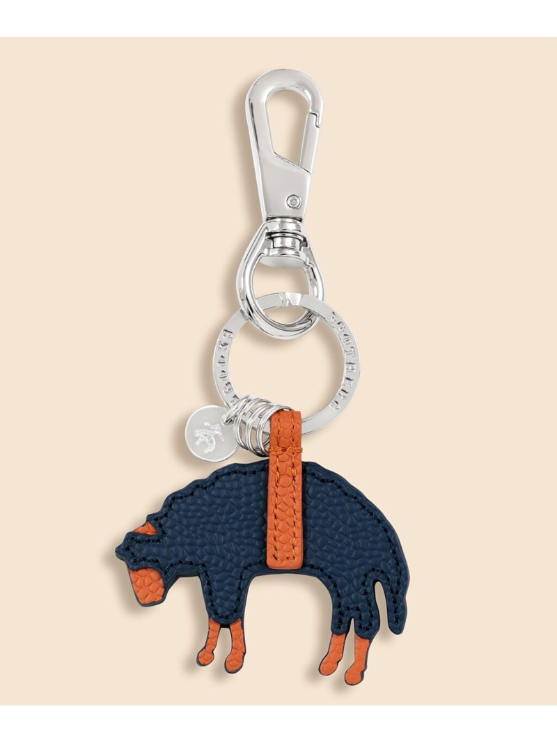 BROOKS BROTHERS カウレザー GFロゴ キーフォブ ブルックス ブラザーズ ファッション雑貨 チャーム・キーチェーン オレンジ ブルー【送料無料】