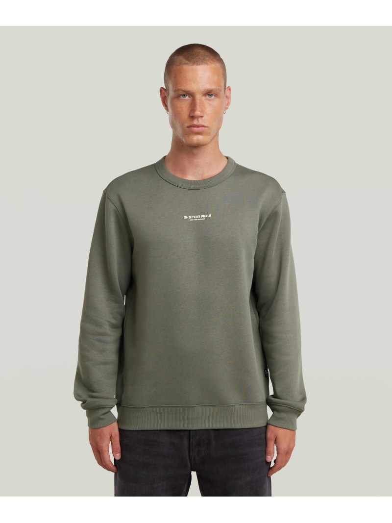 【SALE／30%OFF】G-Star RAW 【堅苦しさ販売店】Center Chest Logo Sweater/クラシックロゴスウェット ジースターロゥ トップス スウェット・トレーナー 薄墨色【RBA_E】【貨物輸送無料】