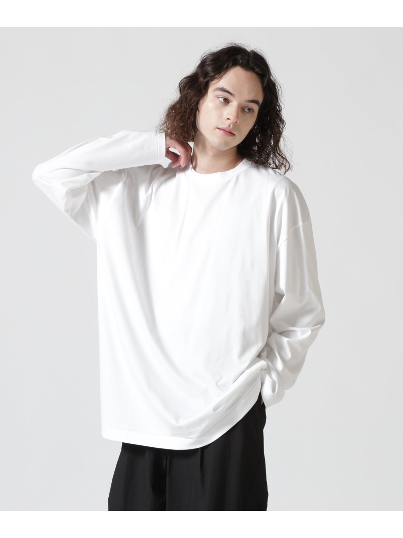 B'2nd ATON (エイトン)SUVIN60/2 ｜ OVERSIZED L/S T-SHIRT ビーセカンド トップス カットソー・Tシャツ グリーン グレー ブラック ホワイト ネイビー【送料無料】