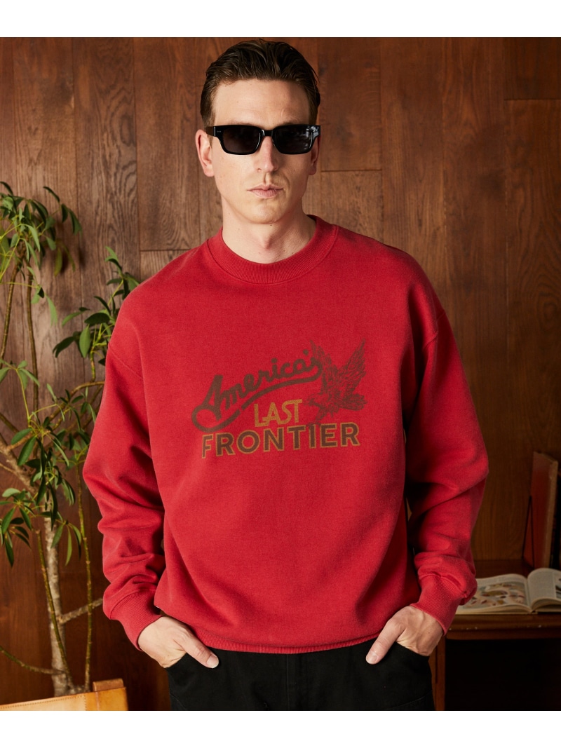 【SALE／20%OFF】Schott FADE AMERICA\u0027S LAST FRONTIER CREW SWEAT/汗水 打つこと トップス スウェット・トレーナー 黒いこと 赤いこと 米国海軍【RBA_E】【貨物輸送無料】
