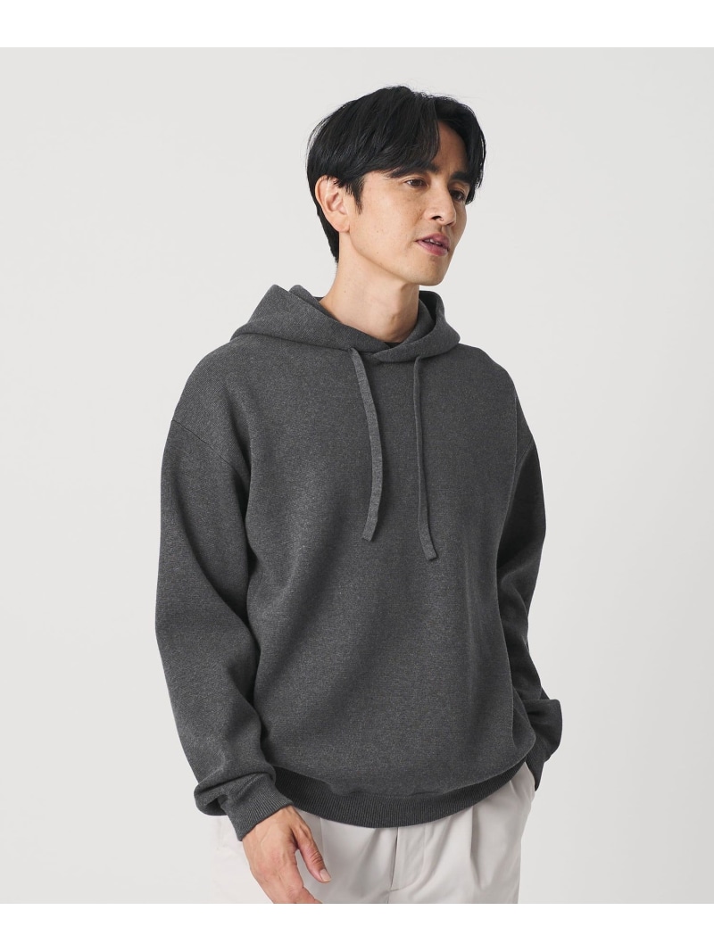 【SALE/30%OFF】BEAUTY&YOUTH UNITED ARROWS ミラノリブ ニット スウェットパーカー ユナイテッドアローズ アウトレット トップス ニット グレー【RBA_E】【送料無料】| Fashion Men