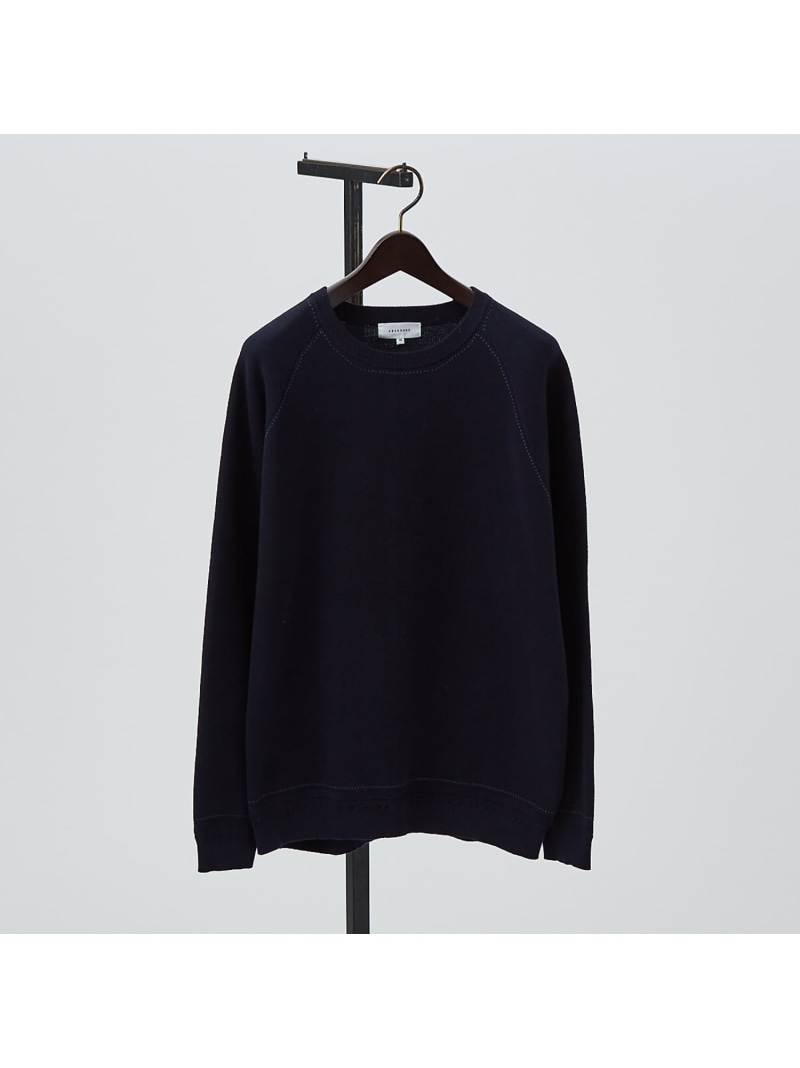【SALE／30%OFF】ABAHOUSE LASTWORD 【ニットスウェット】ハイショクステッチ ジャガードプルオーバー アバハウス トップス ニット ブルー オレンジ ネイビー グレー【RBA_E】【送料無料】｜ Fashion Men