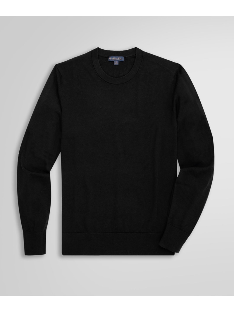 【SALE／50%OFF】BROOKS BROTHERS メリノウール クルーネックセーター ブルックス ブラザーズ トップス ニット ネイビー ブラック【RBA_E】【送料無料】｜ Fashion Men