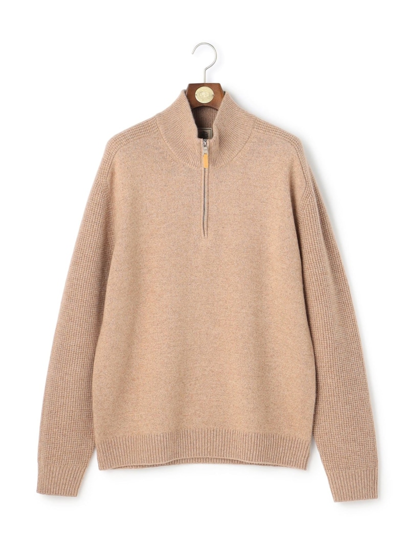 【SALE／20%OFF】J.PRESS 【KING SIZE】【Cash Lamb's Wool】ハーフジップ ニット_25年モデル ジェイプレス トップス ニット ネイビー ベージュ ブルー グリーン【RBA_E】【送料無料】