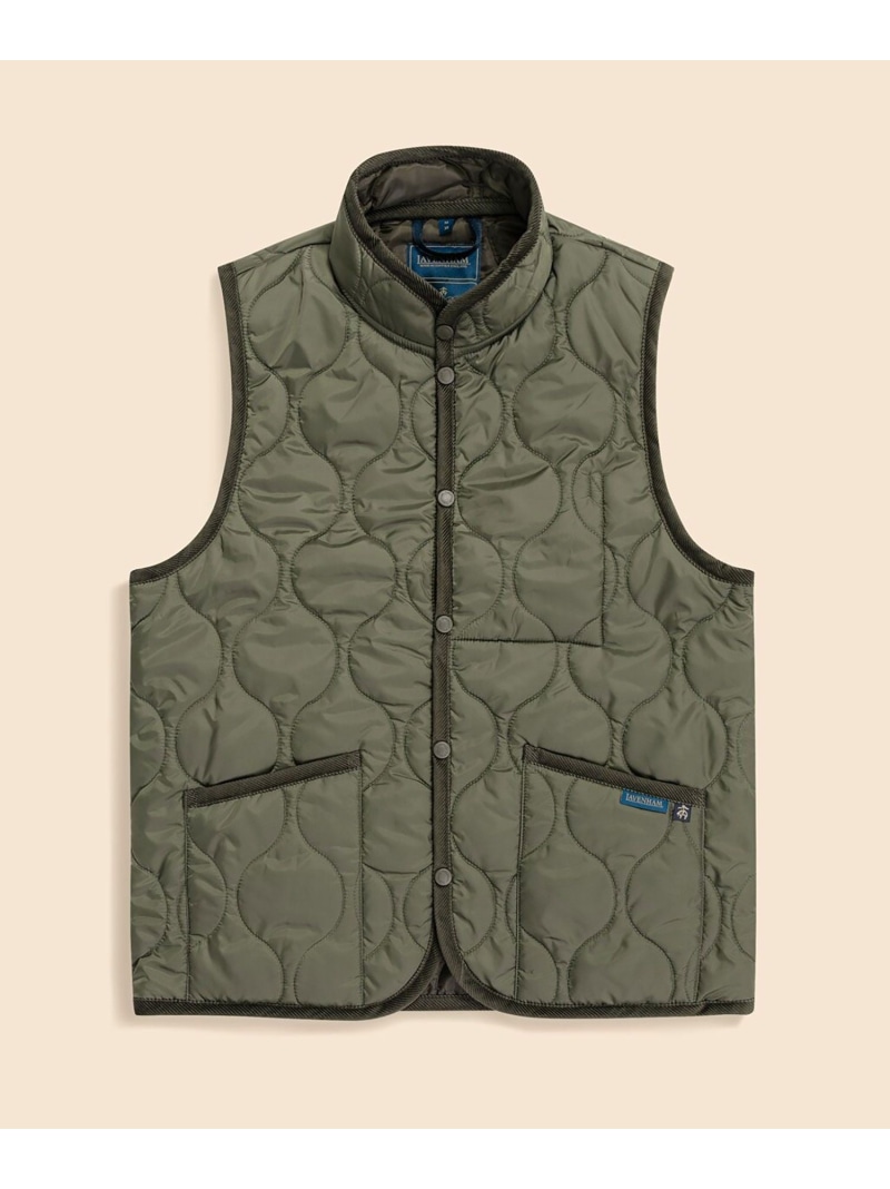 BROOKS BROTHERS Brooks Brothers×LAVENHAM  ミックフィールド キルティングベスト Made in UK ブルックス ブラザーズ トップス ベスト・ジレ ネイビー グリーン【送料無料】