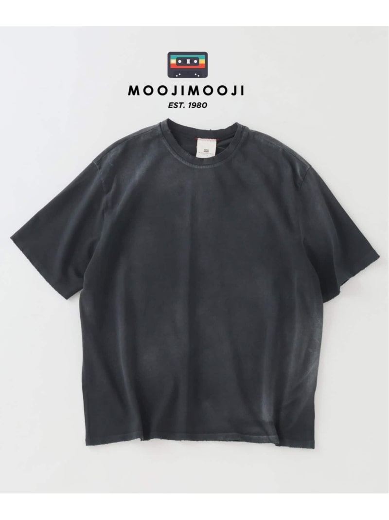 JOURNAL STANDARD relume MOOJI MOOJI / ム-ジ ム-ジ オーバー サイズ クロップ エイジド Tシャツ ジャーナル スタンダード レリューム トップス カットソー・Tシャツ グリーン ブルー イエロー ブラック レッド パープル【送料無料】