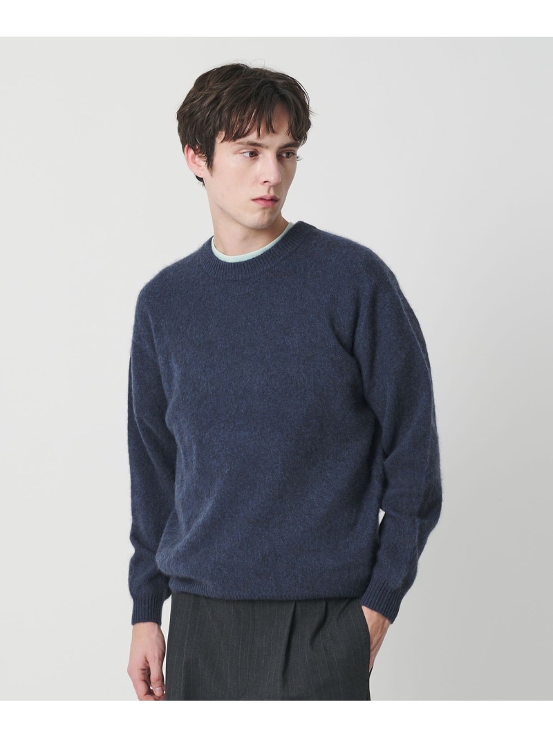 【SALE／30%OFF】BEAUTY&YOUTH UNITED ARROWS ブラッシュド ヤク クルーネック ニット ユナイテッドアローズ アウトレット トップス ニット ベージュ グレー【RBA_E】【送料無料】｜ Fashion Men