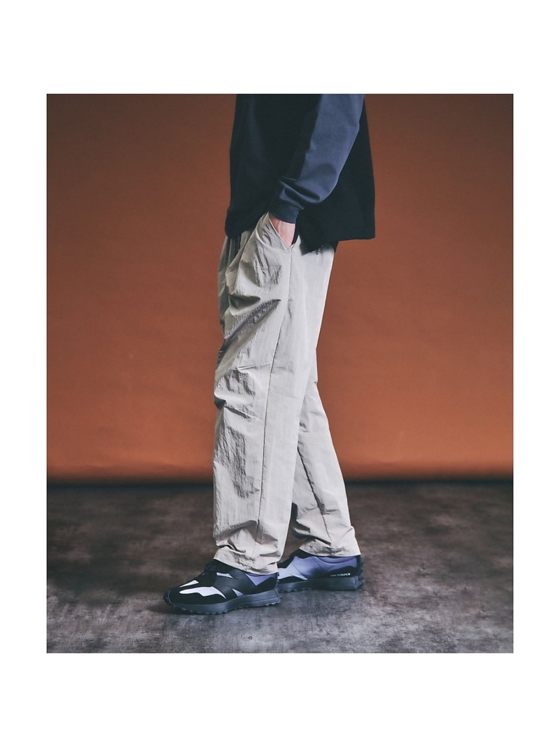 【SALE／20%OFF】ABAHOUSE LASTWORD 【セットアップ相応う】TUCK\u0026DARTS ワッシャーナイロン ワイドテーパードパ アバハウス ズボン下 余分の物のズボン下 ベージュ 黒いこと【RBA_E】【貨物輸送無料】