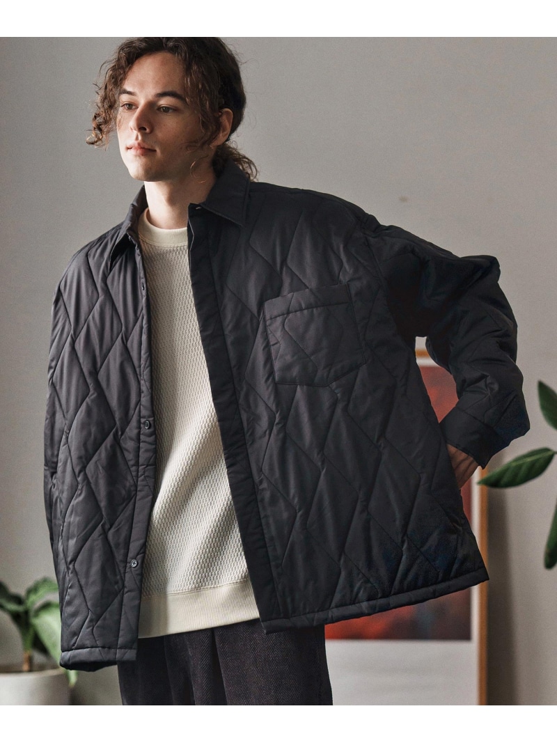 CAMBIO mj10954-Split Wave Quilting Shirts Jacket シャツジャケット カンビオ ジャケット・アウター その他のジャケット・アウター グリーン ブラック【送料無料】