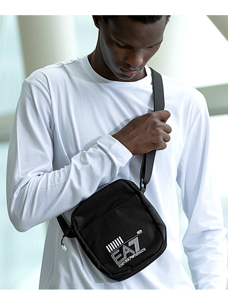 EA7 EMPORIO ARMANI EA7 ショルダーバッグ ボディバッグ P69-SHOULDER BAG シフォン バッグ ショルダーバッグ ブラック【送料無料】