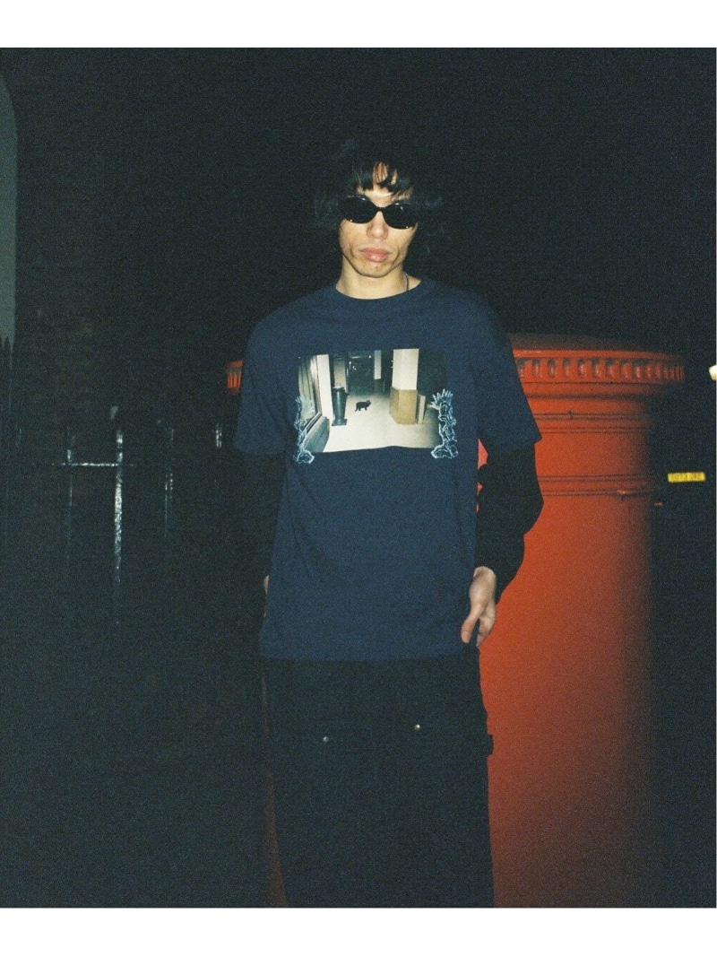 417 EDIFICE UK ARTIST PROJECT【T-BONE】PHOTO TEE フォーワンセブン エディフィス トップス カットソー・Tシャツ ネイビー【送料無料】