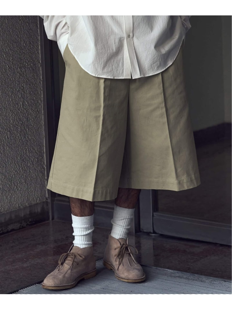 WISM NAMELESSNESS / ネームレスネス DUCK SHORTS ウィズム ズボン下 余分の物のズボン下 黒いこと ベージュ【貨物輸送無料】 ズボン・パンツ-メンズファッション