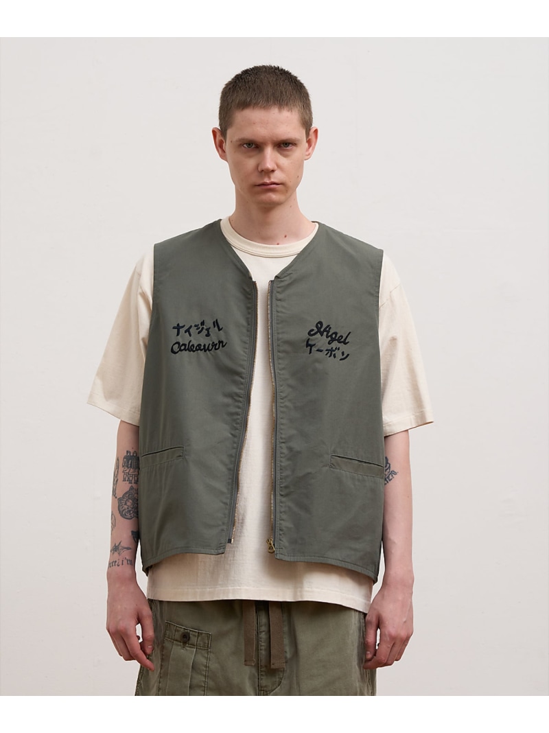 Nigel Cabourn 【公式】ナイジェル・ケーボン / MAN / スーベニアベスト - リバーシブル ナイジェル・ケーボン トップス ベスト・ジレ グレー ネイビー【送料無料】
