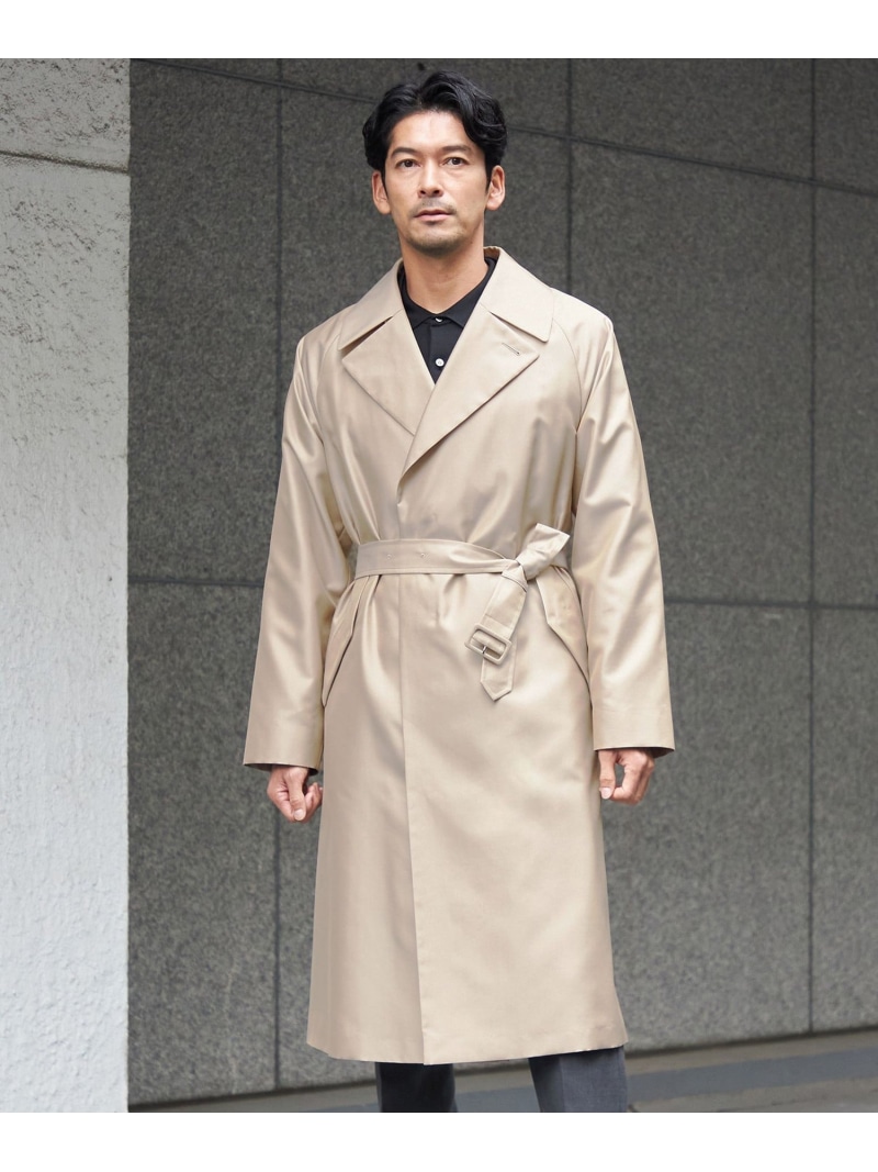 SANYOCOAT シルクレインコート サンヨーコート ジャケット・アウター トレンチコート ベージュ ブラック【送料無料】｜ Fashion Men