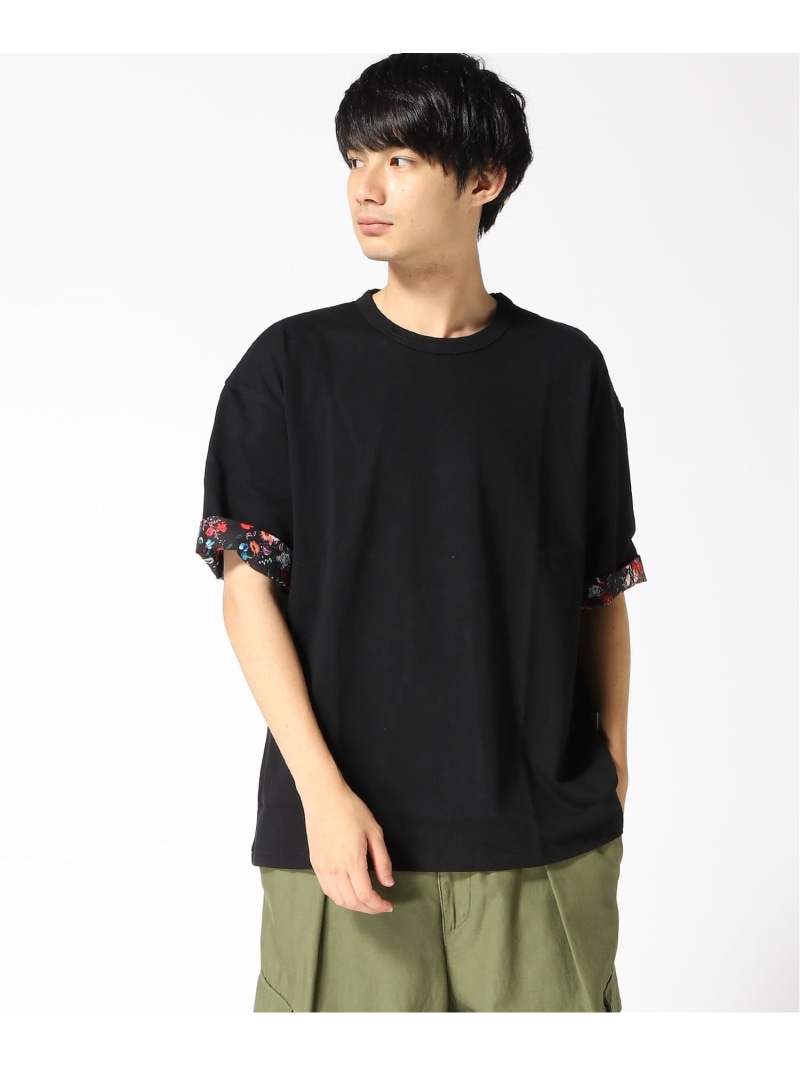 rehacer rehacer:Botanical Roll Up CS レアセル トップス カットソー・Tシャツ ブラック ホワイト【送料無料】