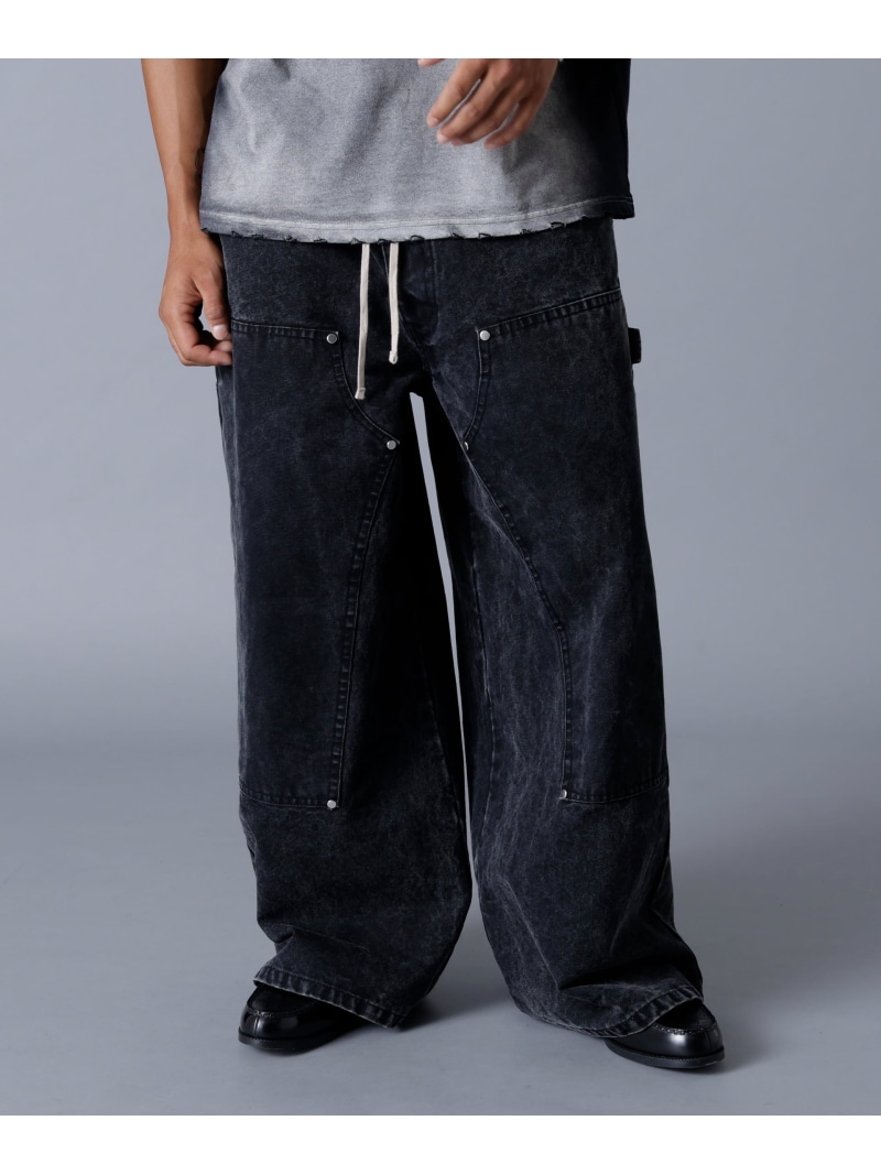 【SALE／50%OFF】LHP DankeSchon/ダンケシェーン/DUCK W-KNEE PANTS エルエイチピー パンツ その他のパンツ ベージュ ブラック【RBA_E】【送料無料】