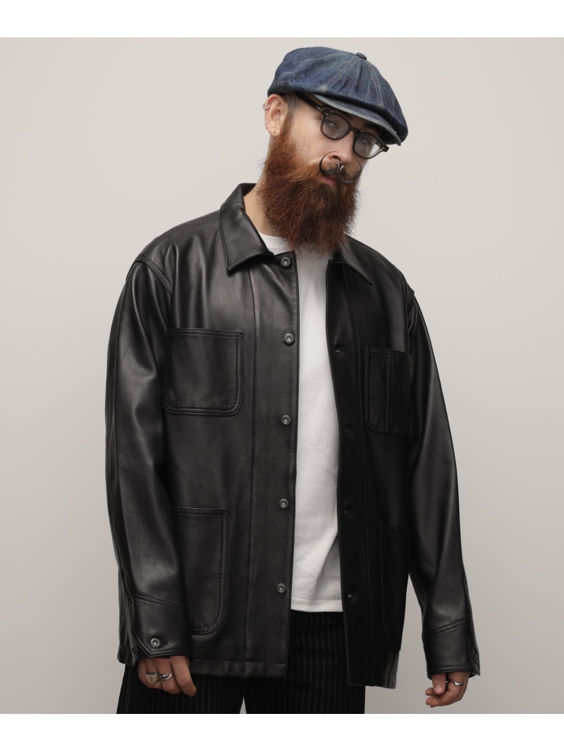 Schott LAMB LEATHER CPO SHIRT ラムレザー シャツ Schott N.Y.C ショット ラムレザーシャツ LAMB LEATHER SHIRT