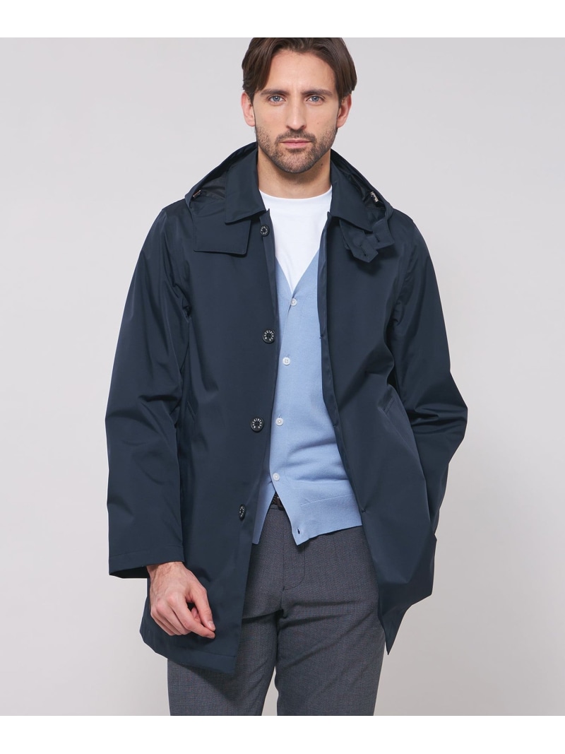 【SALE／30%OFF】MACKINTOSH LONDON ステンカラーフーデッドコート マッキントッシュ ロンドン ジャケット・アウター その他のジャケット・アウター ブルー ネイビー【RBA_E】【送料無料】｜ Fashion Men