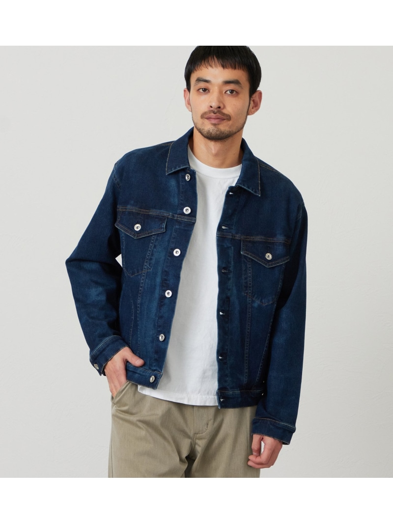 EDWIN EDWIN ジャージーズ デニムジャケット Gジャン ストレッチ セットアップ エドウインオンラインモール ジャケット・アウター デニムジャケット ブルー【送料無料】