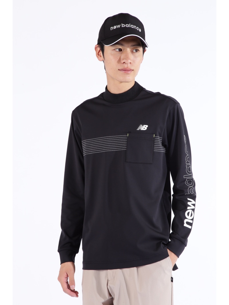 New Balance Golf 接触冷感 長袖 モックネック プルオーバー (MENS SPORT) ニューバランスゴルフ トップス その他のトップス イエロー ホワイト ブラック【送料無料】