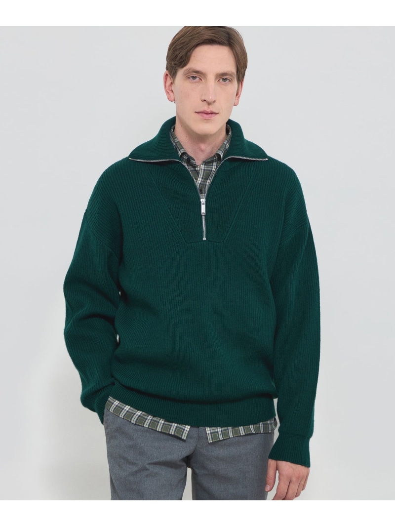 【SALE／54%OFF】MACKINTOSH LONDON 7G両畔ハーフジップニット マッキントッシュ 英国の首都 トップス カットソー・プルオーバー 緑であること 黒いこと【RBA_E】【貨物輸送無料】