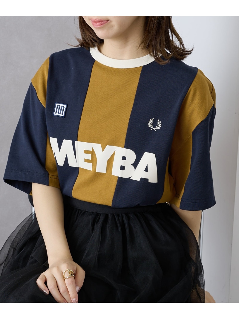 FRED PERRY FRED PERRY/MEYBA CUT AND SEW T-SHIRT フレッドペリー 縞模様 プルオーバー テープ時刻表 トップス カットソー・プルオーバー【貨物輸送無料】