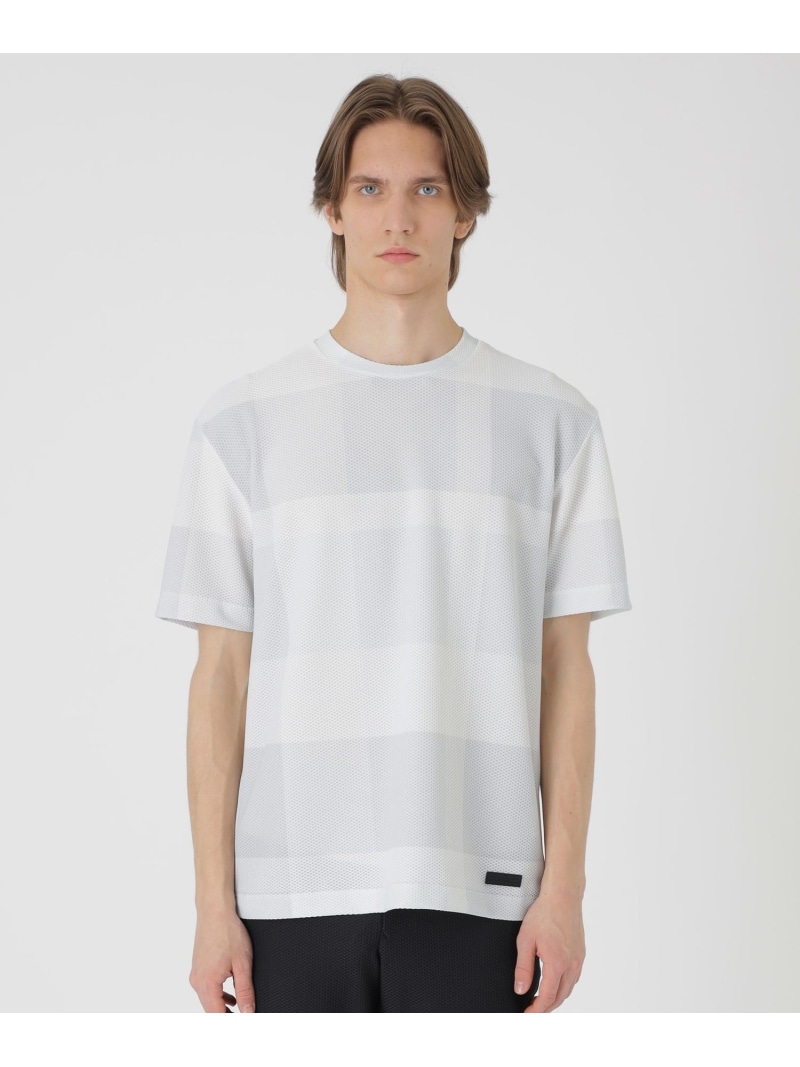 BLACK LABEL CRESTBRIDGE 【BLACK lab.】ブリーズメッシュクレストブリッジチェックTシャツ ブルーレーベル / ブラックレーベル・クレストブリッジ トップス その他のトップス ベージュ ブラック ピンク【送料無料】 15,246円