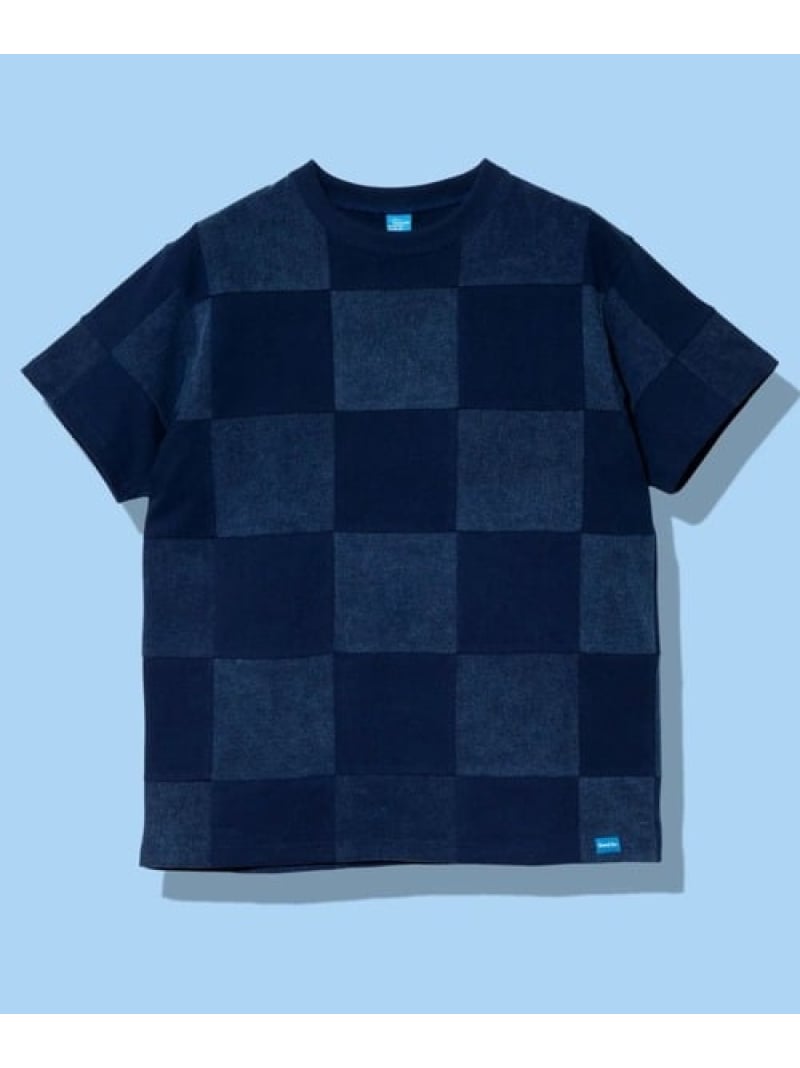 Good On GOOD ON/グッドオン INDIGO PATCH WORK TEE (MENS) ゴースローキャラバン トップス カットソー・Tシャツ ブルー【送料無料】