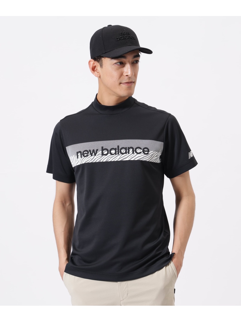New Balance Golf 半袖 モックネック ティーシャツ (MENS) ニュー平衡にするゴルフ トップス 余分の物のトップス 白いこと 黒いこと 黄色【貨物輸送無料】
