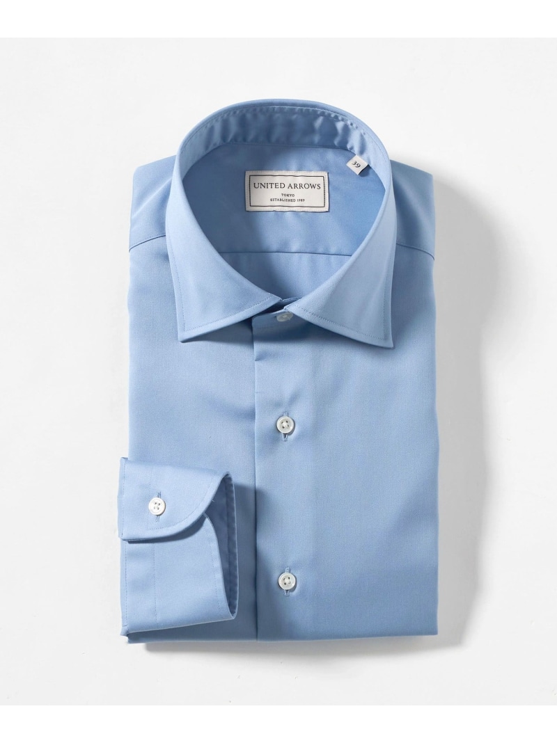 UNITED ARROWS イージーケア AG ツイル セミワイドカラーシャツ -抗菌防臭- ユナイテッドアローズ トップス シャツ・ブラウス ブルー【送料無料】