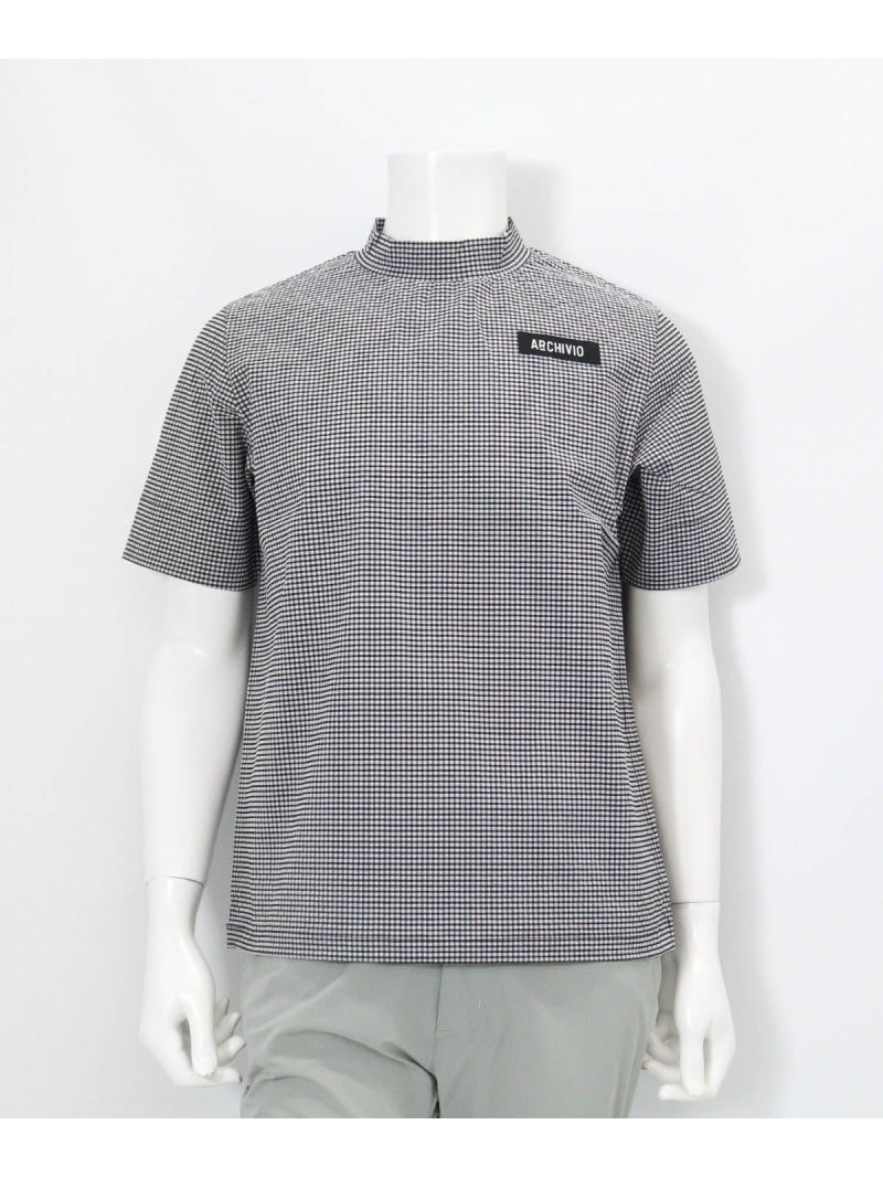 ARCHIVIO 【アルチビオ公式】【メンズ】ギンガム冷感プルオーバー アルチビオ トップス カットソー・Tシャツ ブラック グリーン ネイビー【送料無料】