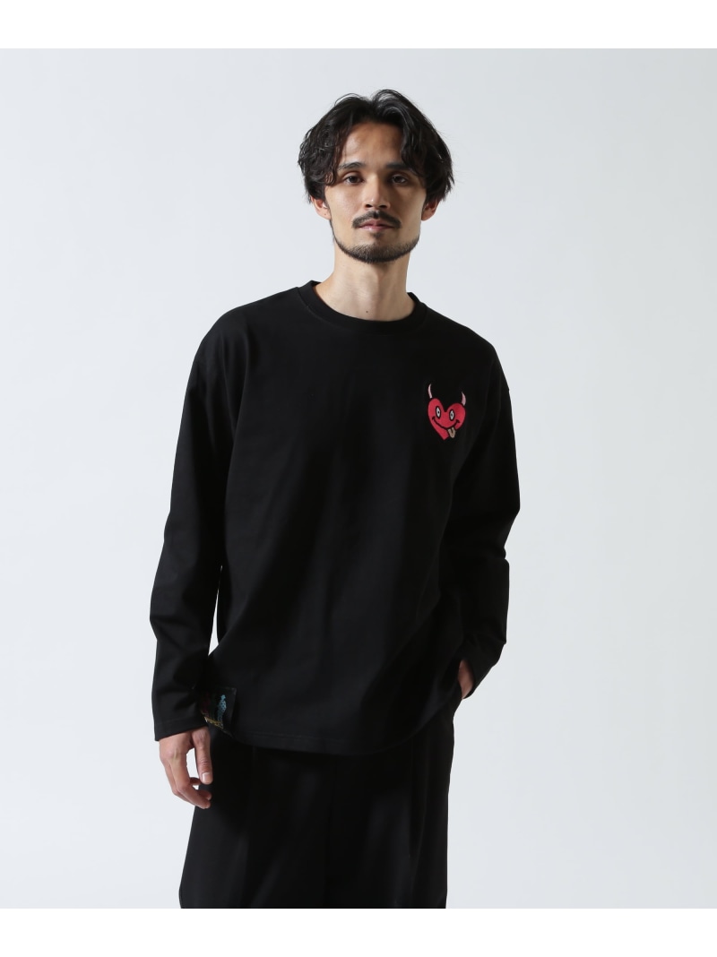 B'2nd maxsix(マックスシックス)SINGLE HERT L/S TEE ビーセカンド トップス カットソー・Tシャツ ホワイト ブラック【送料無料】 12,672円