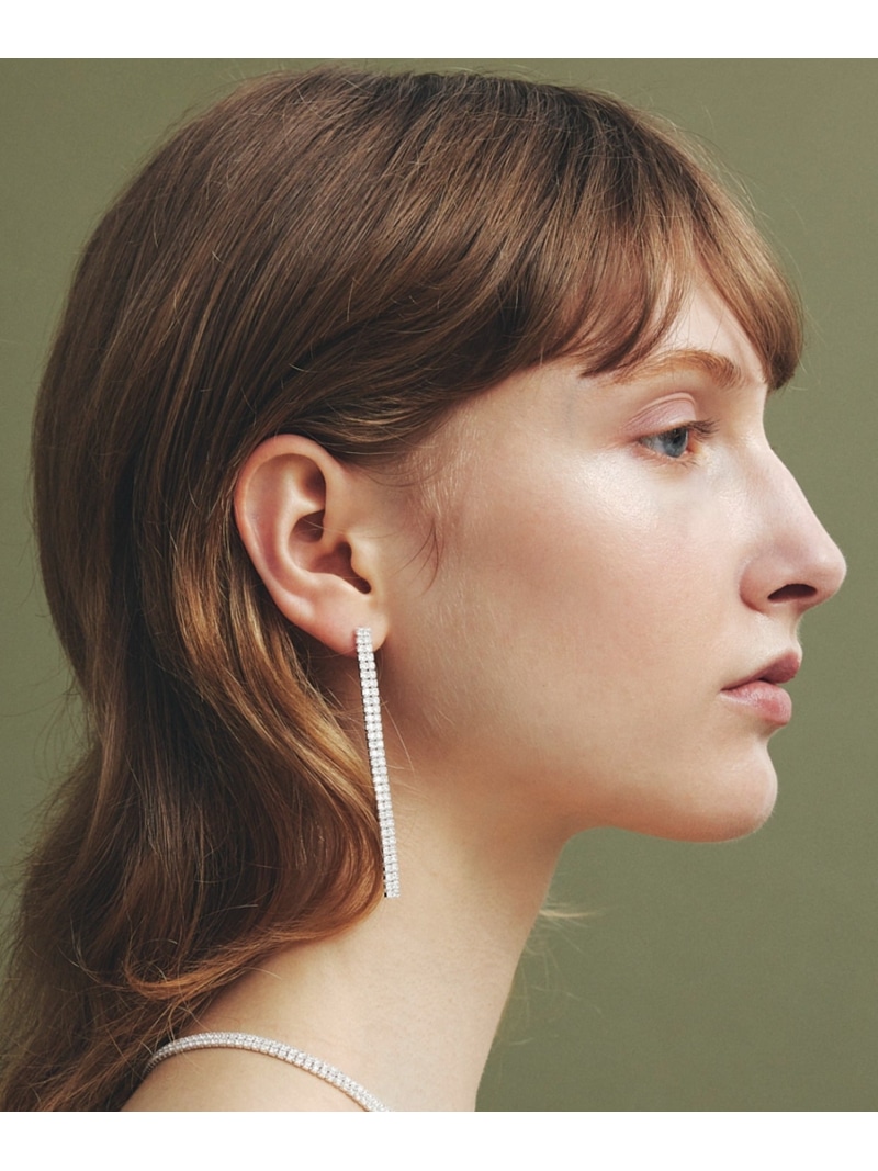 les bon bon les bon bon/princess double long pierce silver BOB608 セットアップ七つ 付属品・ウオッチ ピアス 黒いこと【貨物輸送無料】