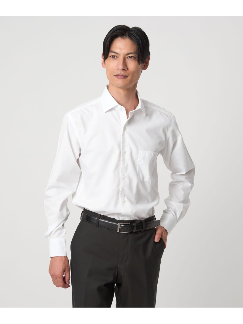 UNITED ARROWS green label relaxing コットン ブロード ワイドカラー ドレスシャツ -形態安定- ユナイテッドアローズ グリーンレーベルリラクシング トップス シャツ・ブラウス ベージュ ホワイト【送料無料】