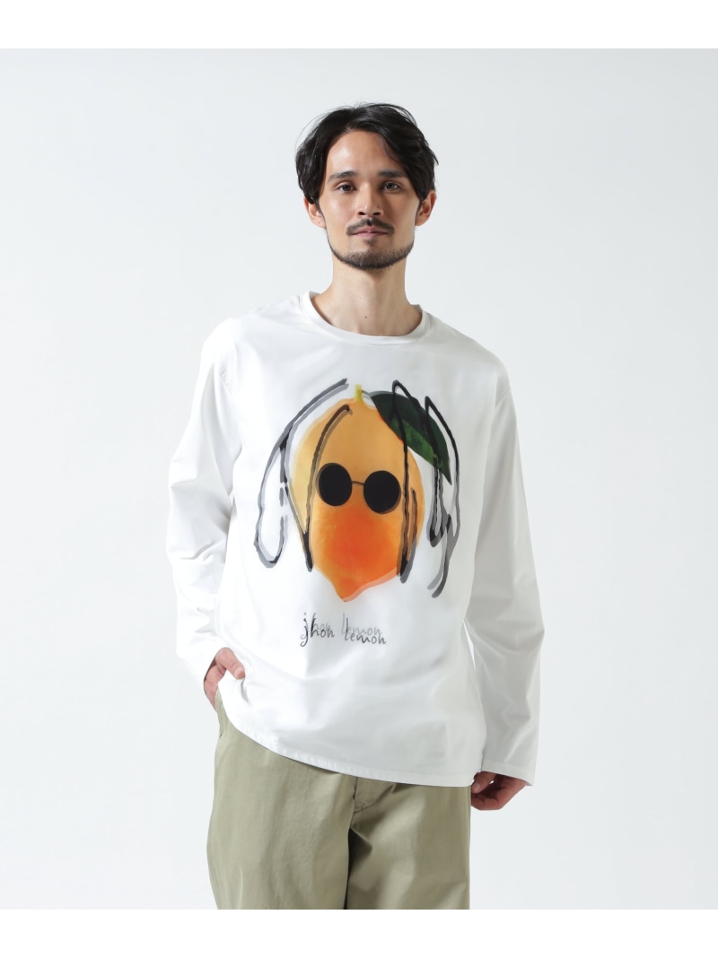 B'2nd maxsix(マックスシックス)JOHN LEMON 3D L/S TEE ビーセカンド トップス カットソー・Tシャツ ホワイト【送料無料】