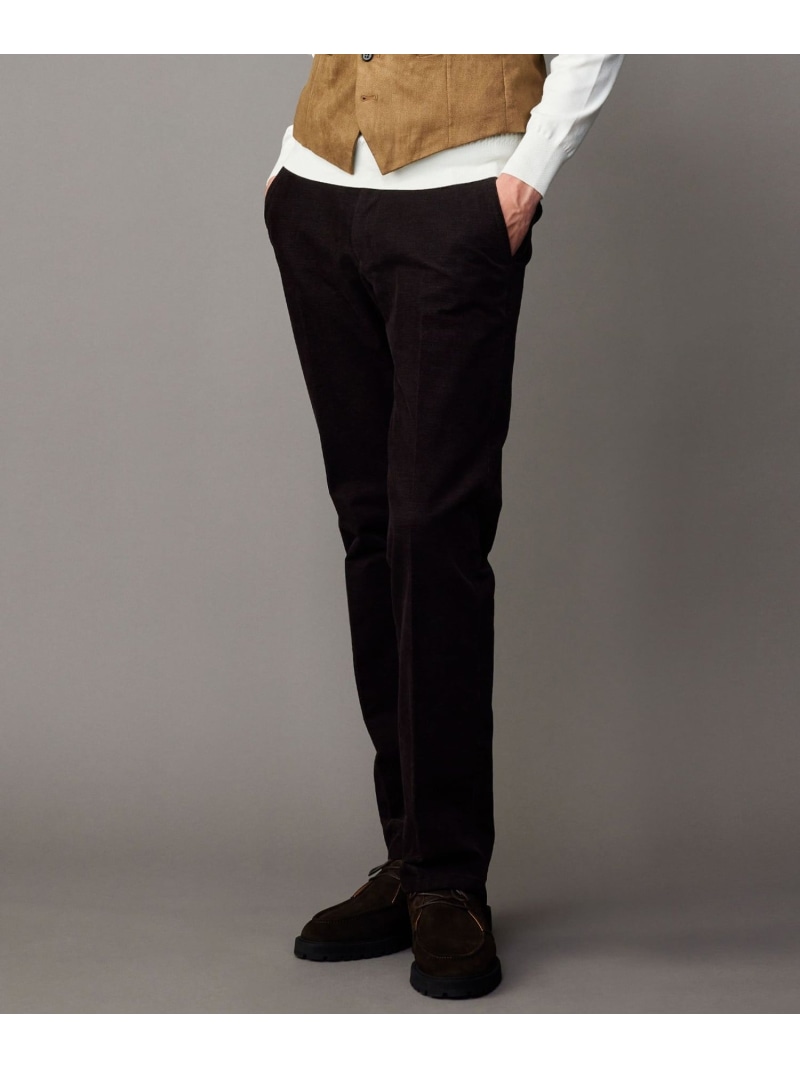 JOSEPH ABBOUD 【ウエストも伸びる!/ストレッチ/暖かい/オーガニック】オーガニックカルゼストレッチ パンツ ジョセフアブード パンツ その他のパンツ カーキグリーン ホワイト ブラウン ネイビー グレー ブラック レッド【送料無料】