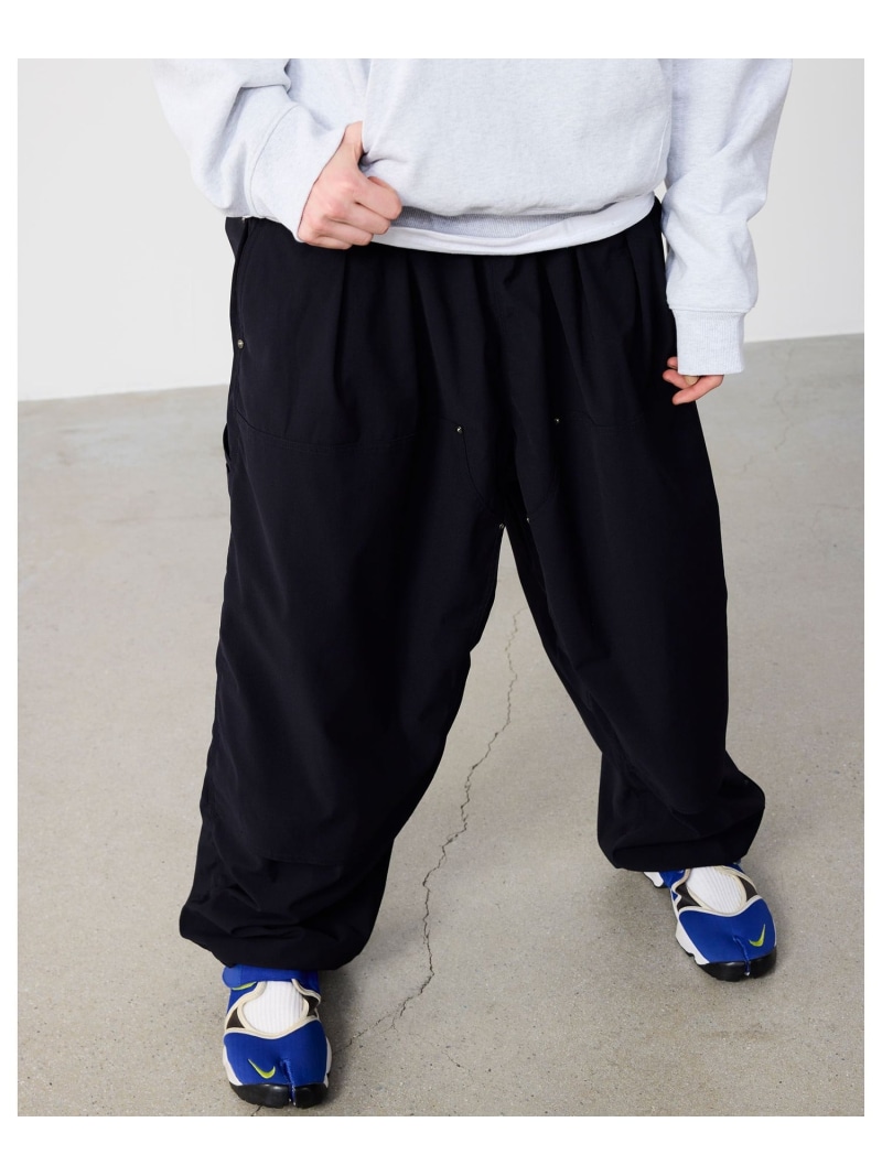 【SALE／50%OFF】BEAMS 【6/25新規値下げ】BEAMS｜Double Knee Easy Pants｜メンズ パンツ ペインターパンツ イージーパンツ｜ワイドストレートフィット｜ドライタッチ ストレッチ 化繊素材｜ドローコード付｜春夏 ビームス メン パンツ その他のパンツ【RBA_E】【送料無料】｜ Fashion Men