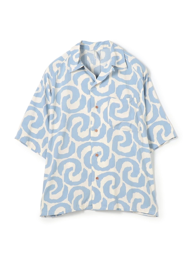 TOMORROWLAND BUYING WEAR 【別注】m's braque レーヨンオープンカラー ハーフスリーブシャツ トゥモローランド トップス シャツ・ブラウス ブルー【送料無料】| Fashion Men