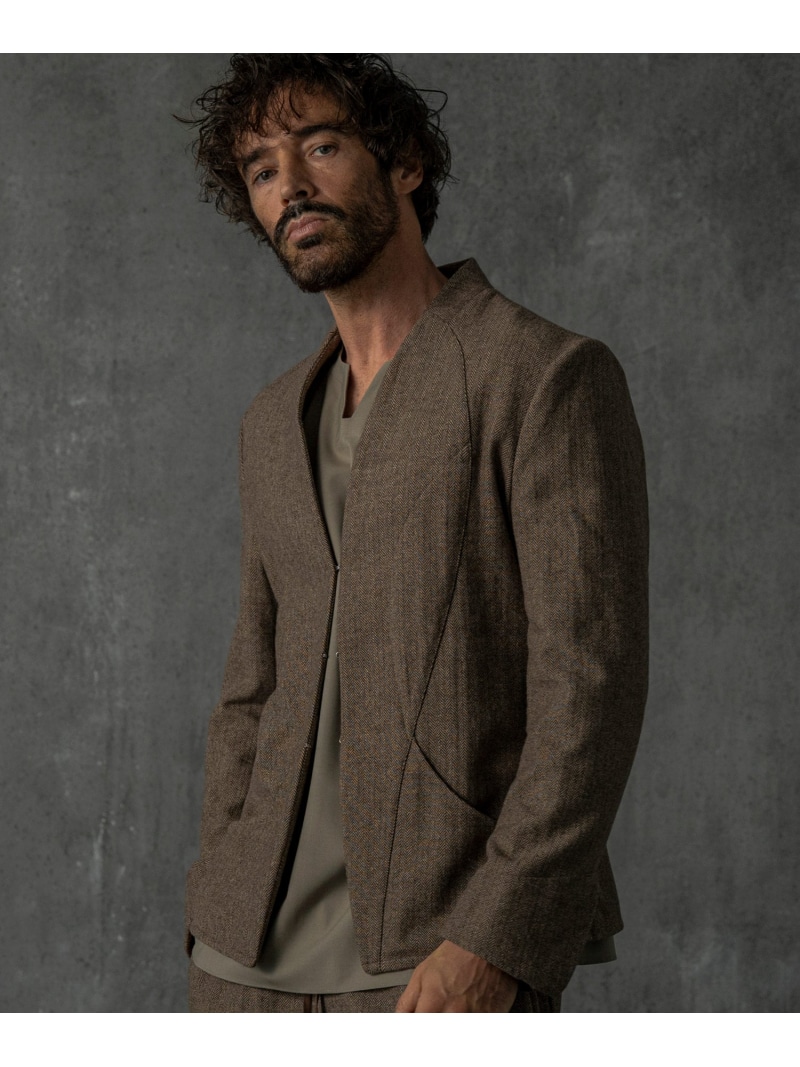 【SALE／30%OFF】C DIEM C DIEM ツイード上衣 シフォン ジャケット・アウター 否色合い上衣 薄墨色【RBA_E】【貨物輸送無料】